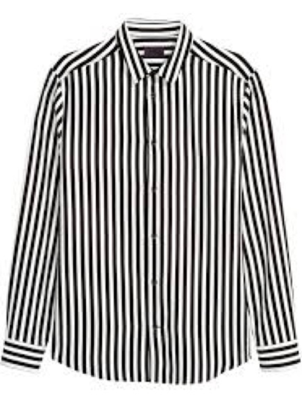 Men’s H&M Black & White Vertical Stripe Button-Down Shirt